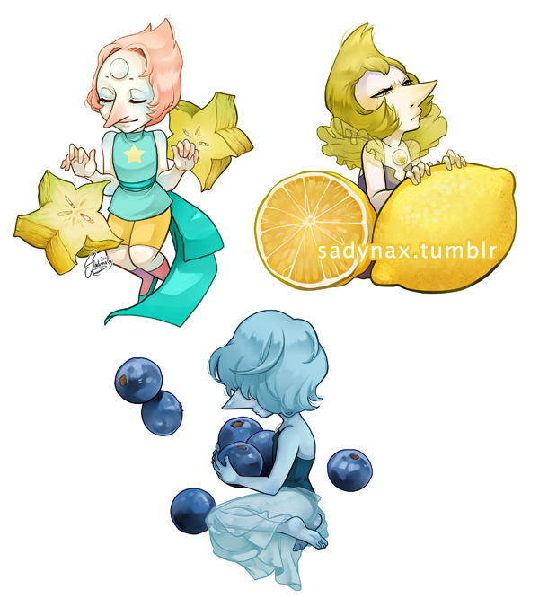 sadynax:  Some Fruit berry Pearls!  For my friends mini fanbook project :) ——–