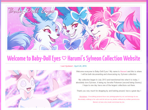 So I was updating my Sylveon Collection Site today and I realized that today, April 24, is the site’s 2nd year anniversary !! And my 3rd year of Sylveon collecting is coming up in July !! I love Sylveon so much and I’ve never mass collected something