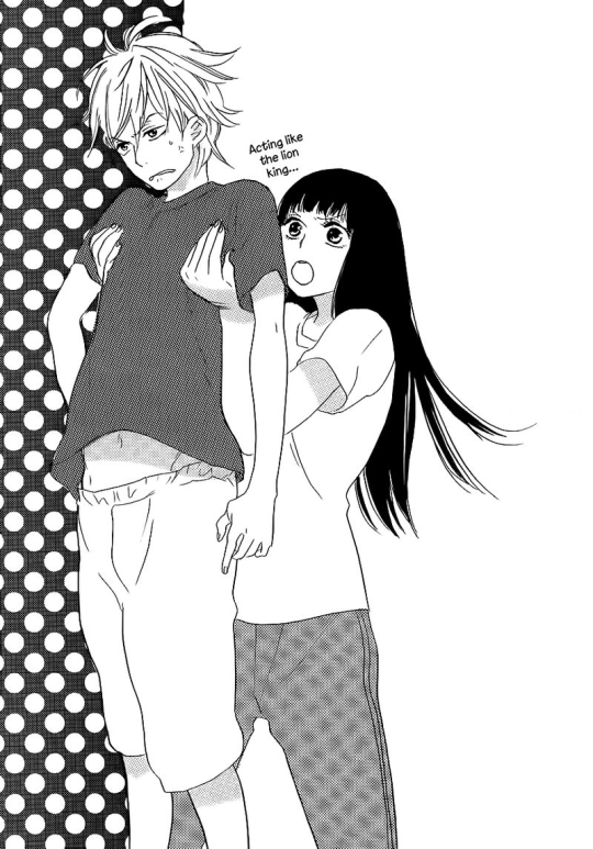 Cuddling short girl and tall boy anime