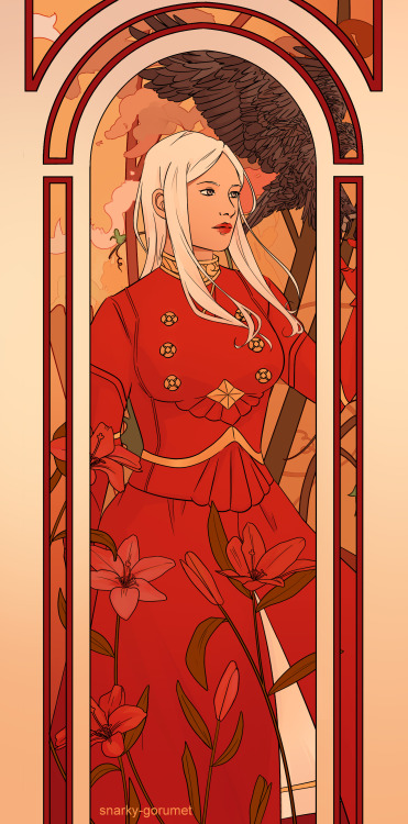 snarky-gourmet:alfons mucha-inspired 