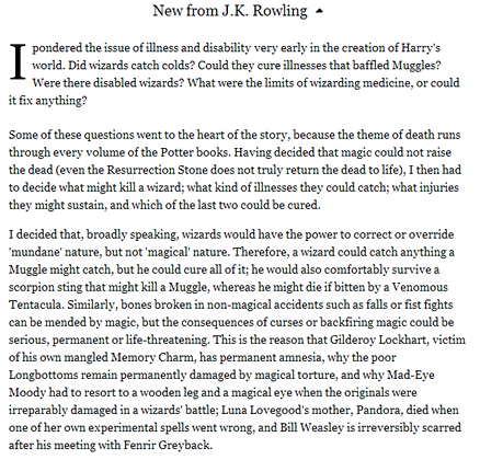 marauders4evr:J.K. Rowling on Disabilities and Illnesses(Thank you mischief-managed-7 for the screen