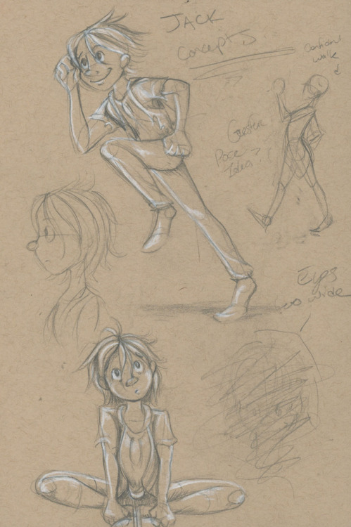 Character concept sketches and style imitation practice for my Jack and the beanstalk project for il