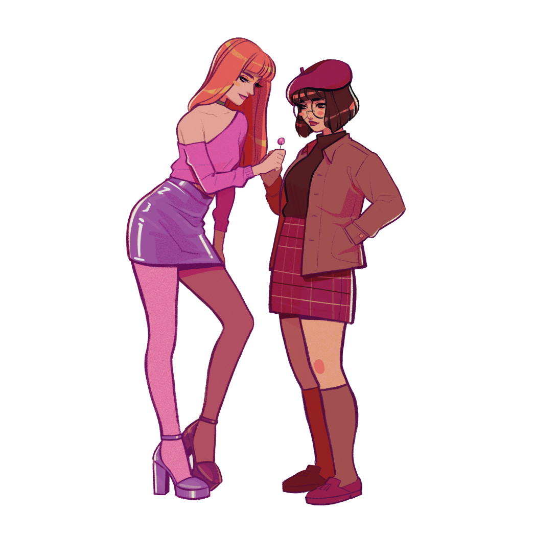 flowersilk:  small gf and tall gf who solve mysteries together 🕵️‍♀️ 