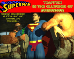 Superman suffering in Lex Corp .The kryptonite