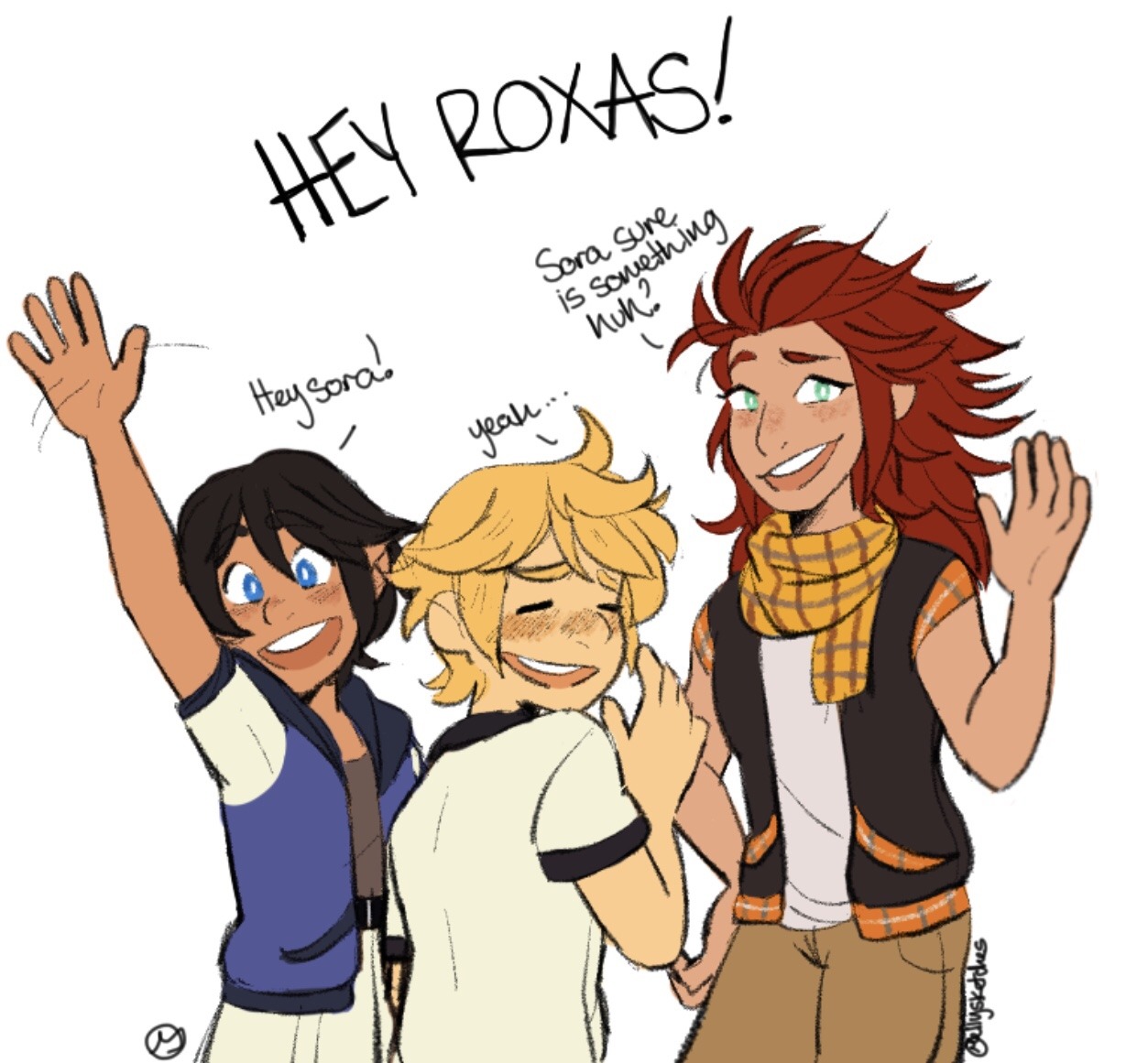 mellysketches:  Sora is gonna be that embarrassing brother to roxas hands down