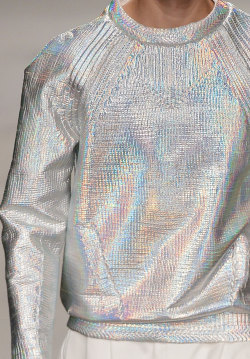 wgsn:  Iridescent silver sweatshirt at the