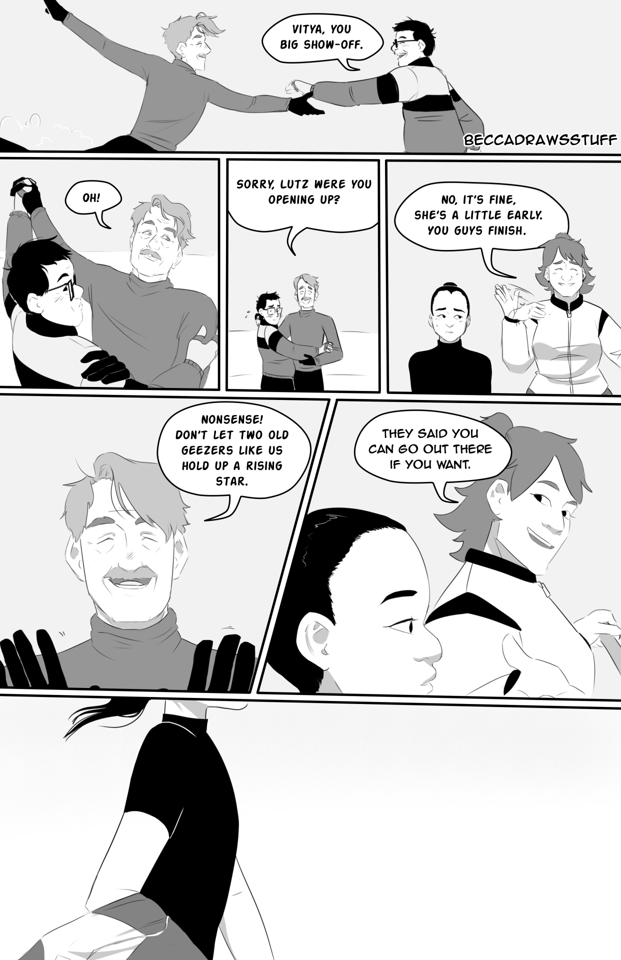 beccadrawsstuff: viktor throws his back out immediately click and drag each page