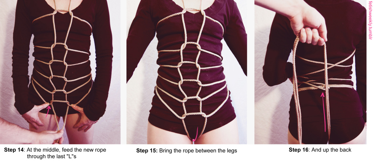 fetishweekly:  fetishweekly:  Shibari Tutorial: Haze Harness ♥ Always practice