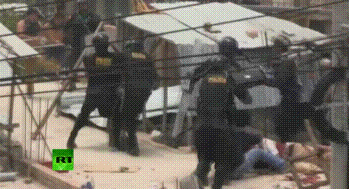 kropotkindersurprise:  November 1 2014 - Cops in Peru beat and shot residents resisting