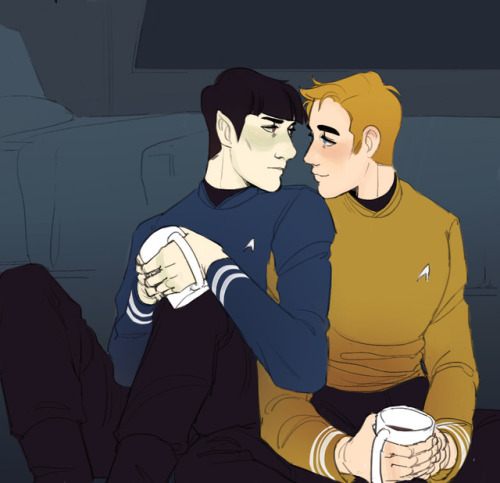 spockt:@untaleau​ thanks for the suggestion <3 jim had his spiked so spock wouldnt get drunk alon