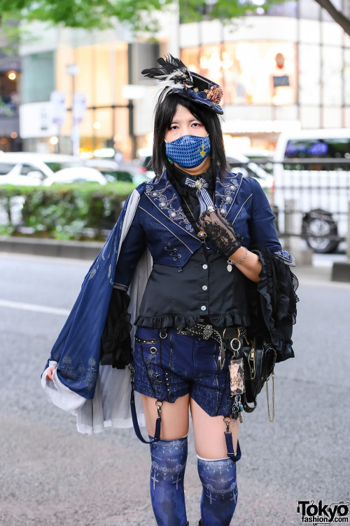 tokyo-fashion: Shana and Hiro on the street in Harajuku wearing Japanese steampunk styles with items