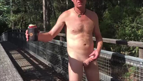 waziebi:  Having a beer and a wank on a bridge