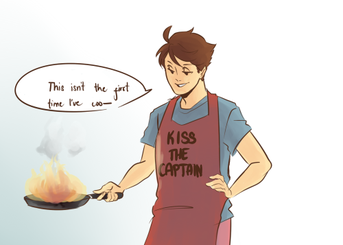 weiweipon:  the first time oikawa tried 2 cook 4 iwa hc that oikawa isnt exactly a good cook so when they live together iwas usually the one who cooks for the two of them while oikawas in charge of the dishes EXTRA: 