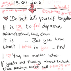 Tiefenschlaf:  ♥ Link To Message Me!♥ Feel Free To Add More Suicide Hotlines!!!