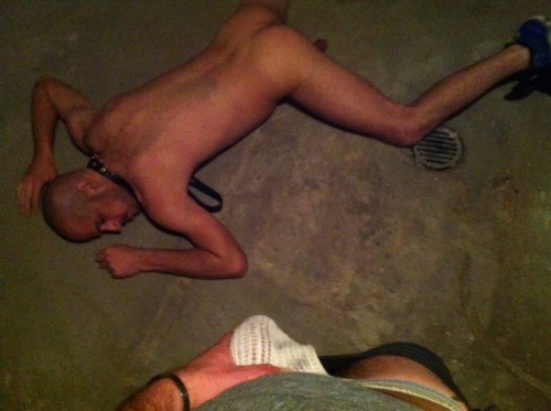 yoloswagto:  Getting stomped on and made to roll around in the dirty basement… Just like the worthless slut I am!