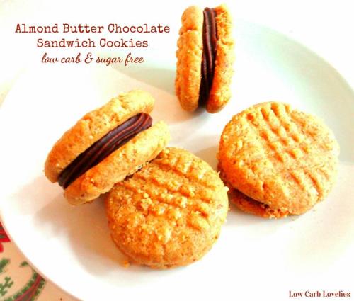 Almond Butter Chocolate Sandwich CookiesFlourless almond butter cookies stuffed with a fudgy chocola