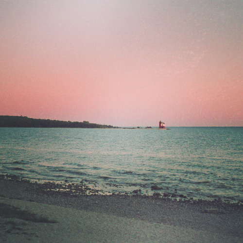 lemographie:  Pink sky at night Mackinac Island, Michigan Instagram | Website
