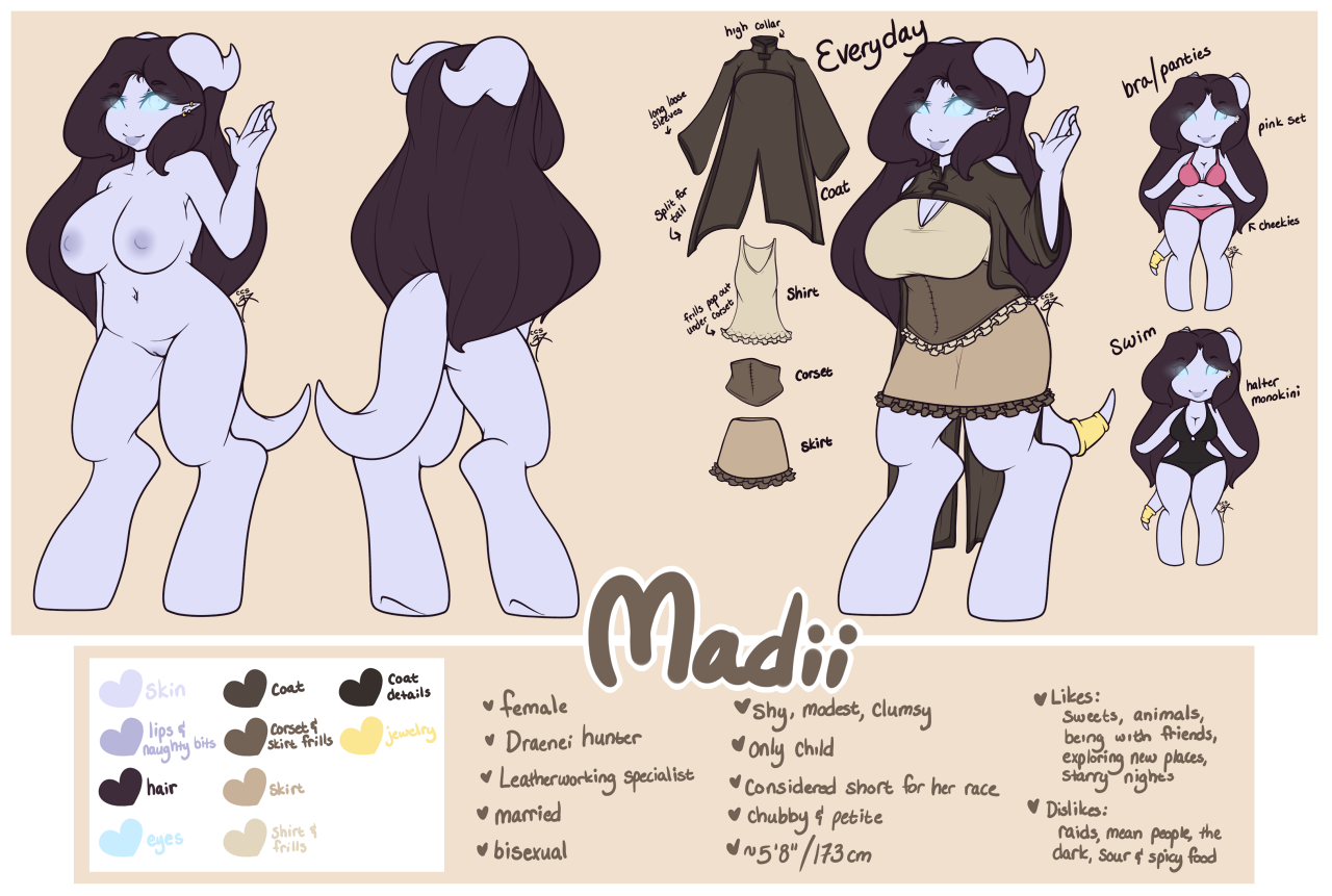 Decided to update Madii’s ref sheet!Here’s some old headcanons I need to update