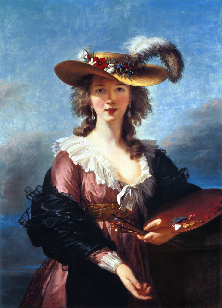 artauthority:  Self-Portrait in a Straw Hat by Elisabeth Vigée-Lebrun, 1782. (National