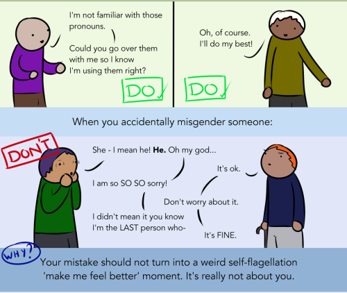 jenniferrpovey:reversingyourpolarity:robothugscomic:New Comic!Pronouns, right? Super weird little le