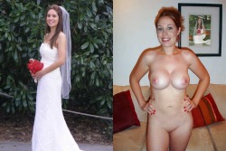 I Like The Wedding Photo In The Back. Really Round Boobs. Shaved Y Pussy