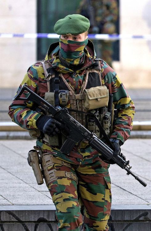 chasseurs des ardenneshuntsman of the ardennesbelgian soldier guarding the streets of belgium