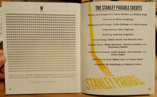 petridishee: The Stanley Parable IndieBox (3 / 3) Here’s the last half of the instruction manu