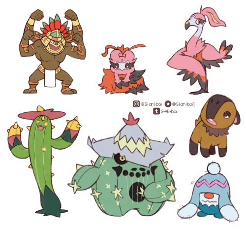 startboii:Welcome to the Latar region a whole latin american inspired pokemon regionsome sketches an