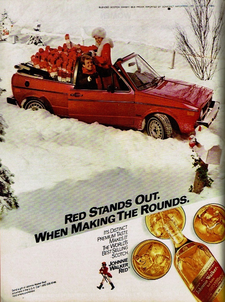 nostalgia-eh52:<br>“1984 Johnnie Walker Red Label Christmas Advertisement 🎄🥃<br>”<br>Don’t… drink and drive in the 80s