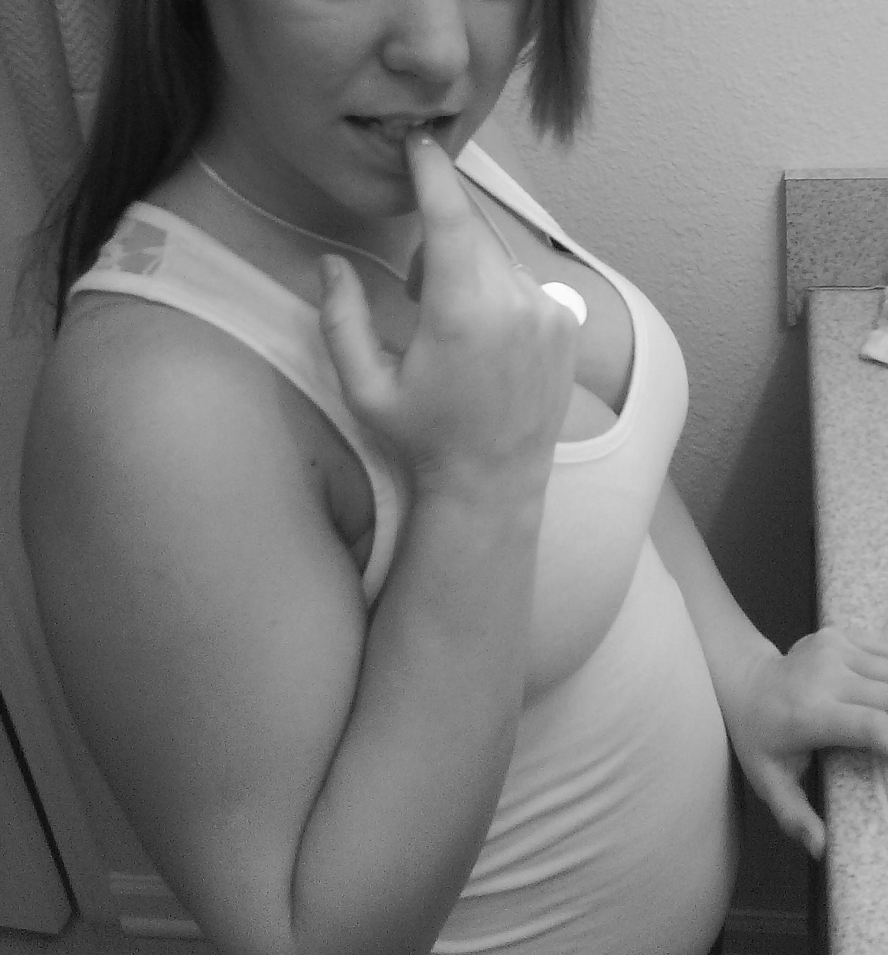 pawgwife69:  White lace tank…older pics, but I hope you like them.