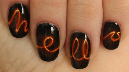 Neon Sign Nails! :)Tutorial here