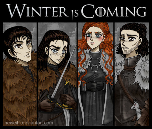Game of thrones Season 7 inspired artwork XD Winter is coming!