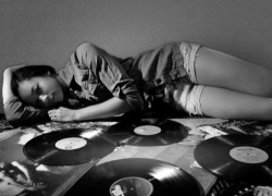 Girls with Vinyl Records