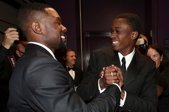 sauvamente:  downeyjrs: Moonlight cast backstage during the 89th Annual Academy Awards