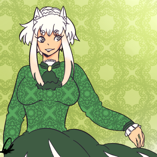 @eddiequeenque: This is for @damnselflyI’m your secret santa and I draw Kagari in a Victorian 