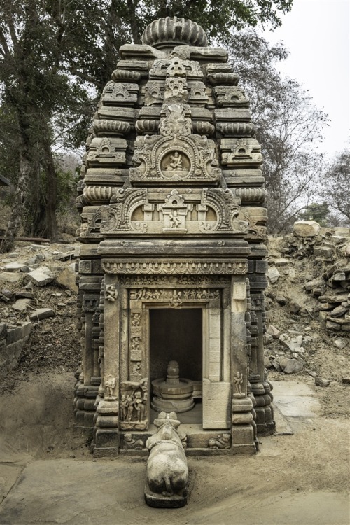 Temple with Shiva lingam, Bateshwar group of temples, Madhya Pradesh, photo by Kevin Standage, more 