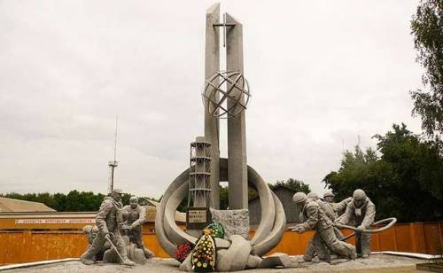 henryclervals: (Some) Monuments to the victims of Chernobyl1. Outside Reactor 4 building, Chernobyl2