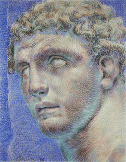 Ricardo Cinalli (Argentinian, b. 1948), A portrait of Hermes, 1988. Pastel and charcoal, 97.5 x 76.5 cm.