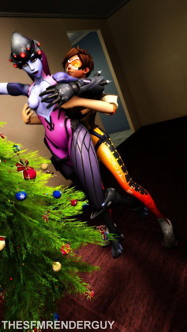 thesfmrenderguy:  Overwatch girls dressing a Christmas tree (Christmas special set)