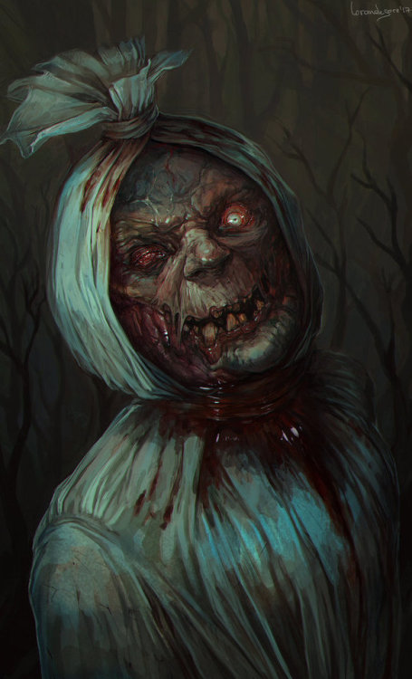 pixelated-nightmares:Pocong by LoranDeSore 