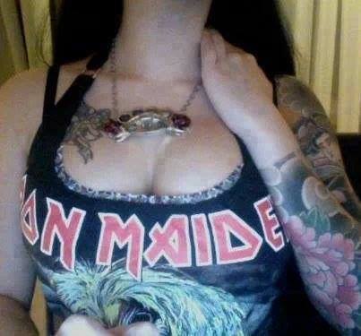 Sexy Girls in Iron Maiden Shirts