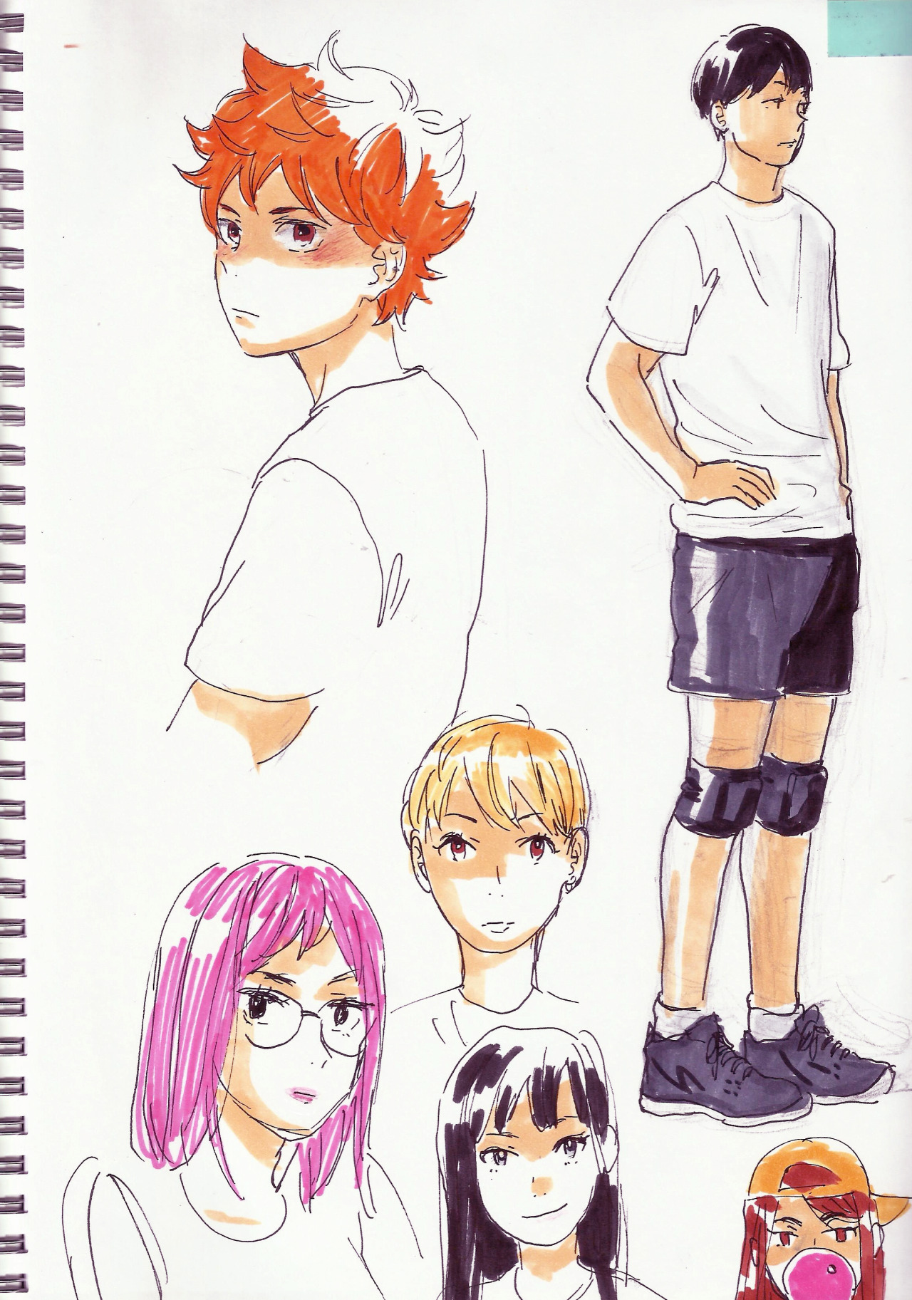 caroyellowshootingstars:  Kagehina sketches ಥ⌣ಥ