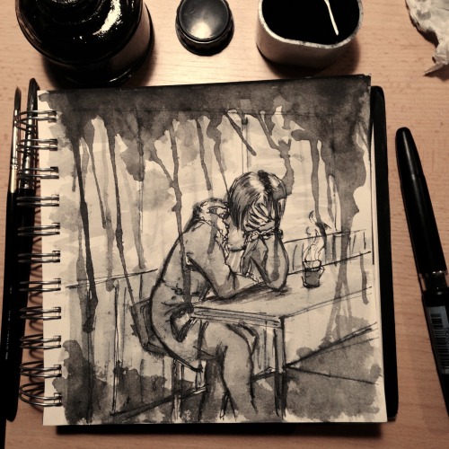 Ink.VIII | Ink/pen/brush | What If You Realize Youve Become The Kind Of Person You Hate The Most