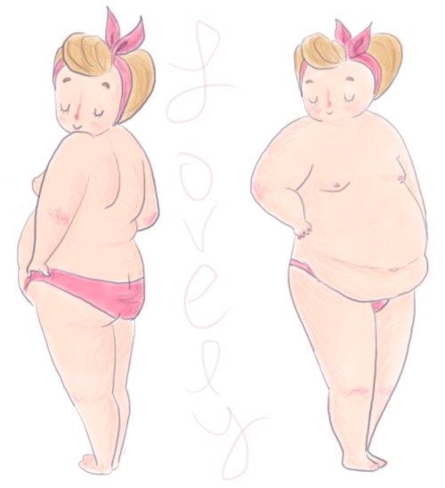 sexxxisbeautiful:  pudgiest-possum:  pudgiest-possum:  i don’t talk about it a lot but i am very self-conscious about the shape of my body. i often feel like it isn’t feminine enough or that i’m inadequate because i’m not the “right kind”