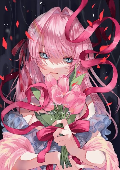 (村崎ぽめさんのツイート: &ldquo;①チューリップ②かすみ草③彼岸花 #一番目にリプきた花を擬人化して二番目にリプきた花の色の瞳にして三番目にリプきた花の花言葉に沿った性格のキャラ作る&