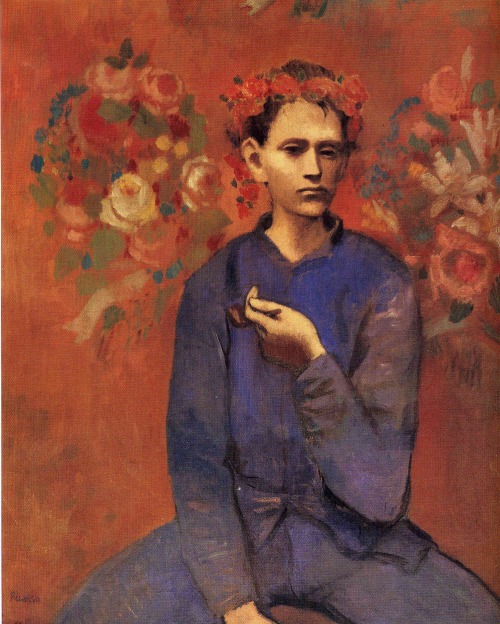 Pablo Picasso - A boy with pipe (1905)