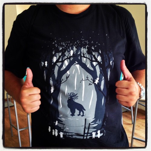 Estrenando mi nueva camiseta de @qwertee de #LaPrincesaMononoke #MononokeHime (en La Tapadera)