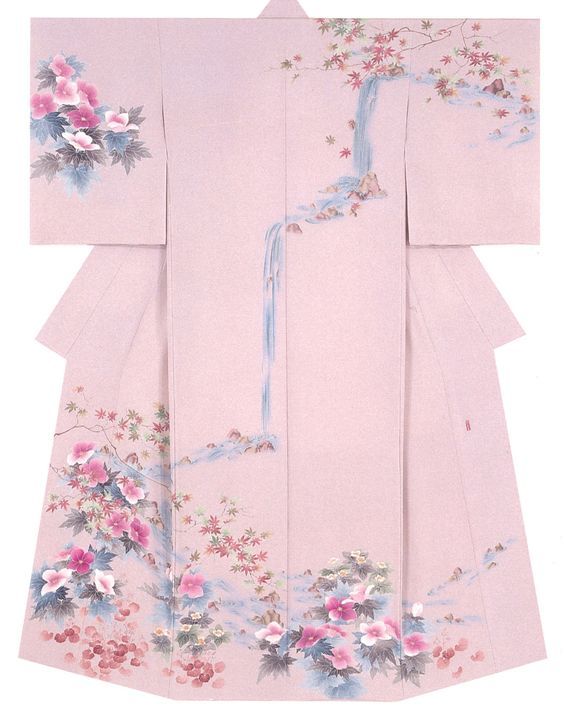 glittertomb:Kaga-Yuzen in Pink &amp; Peach