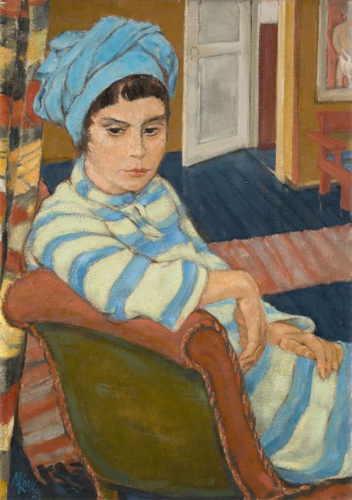 Portrait of a woman , Turu   -   Max Kaus , 1924.German, 1891-1977oil on canvas, 99.5 × 71 cm    39 