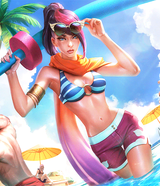 pilt0ver:“Is this supposed to be a challenge?”Pool Party Fiora